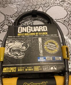 OnGuard Bulldog DT U-Lock with 4-Foot Cinch Loop Cable (Black, 4.53 x 9.06-Inch) 4.53 x 9.06 - Inch 12 C1PUb sVrS