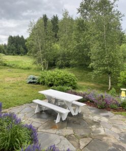 Dura-Trel Vinyl Picnic Table w/Unattached Benches 15 C1QX1spFBxS