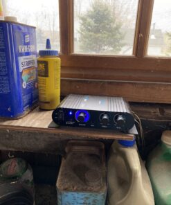 Pyle Wireless Bluetooth Home Audio Amplifier - 90W Dual Channel Mini Portable Power Stereo Sound Receiver w/ Speaker Selector, RCA, AUX, LED, 12V Adapter - For iPad, iPhone, PA, Studio Use - PFA330BT 27 C1QYtFrsKgS