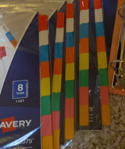 AVERY 8-Tab Binder Dividers, Write & Erase Multicolor Big Tabs, 6 Sets, School Binder Organizers (23079) - 73079 19 C1RAHyLupIS