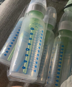 Dr. Brown's Natural Flow® Anti-Colic Options+™ Narrow Baby Bottles 8 oz/250 mL, with Level 1 Slow Flow Nipple, 4 Pack, 0m+ 8oz, Clear 4 Count (Pack of 1) 55 C1Rxl37Sw3S