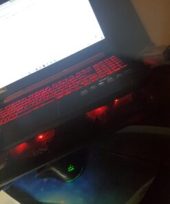 Havit HV-F2056 15.6-17 Inch Laptop Cooler Cooling Pad - Slim Portable USB Powered (3 Fans) (Black+Red) Black+Red 43 C1T3lW5KUqS