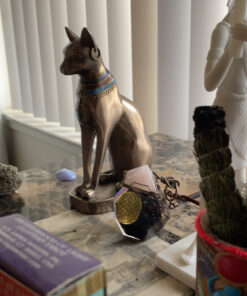 Top Collection Goddess Bastet Statue - Ancient Egyptian Goddess of Protection Sculpture in Premium Cold Cast Bronze - 8-Inch Collectible Fertility Cat Figurine 36 C1UJfcQauuS