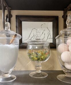 Mantello Apothecary Jars with Lids- Small Apothecary Jars, Candy Jars for Candy Buffet, 20 oz., 24 oz. and 28 oz. 34 C1URPNuxiS