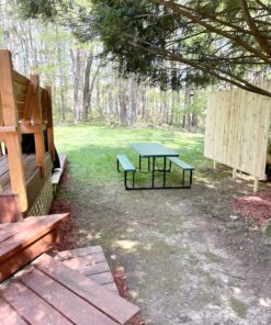 Norwood Commercial Furniture Blow- Molded Plastic Picnic Table, Green/Black, NOR-PTBM7260-6-10, 72"D x 57"W x 30"H 1-(Pack) 51 C1UTr1WdDyS