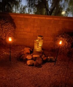 Aityvert Upgraded Larger Solar Torch Lights, Waterproof Outdoor Dancing Flames Lights, Flickering Flames Garden Lights, Landscape Decoration Pathway Patio Lights 43" 96 LED (2 Pack) Pack of 2 28 C1V 2snVwJS