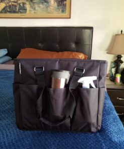 Picnic at Ascot 541-BLK Large Insulated Multi Pocketed Travel Bag With 6 Exterior Pockets, Black 11 C1ViOLWULDS