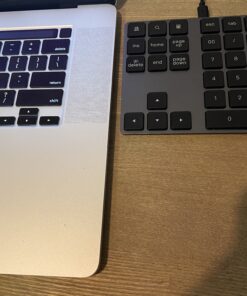 Bluetooth Number Pad, Lekvey Aluminum Rechargeable Wireless Numeric Keypad Slim 34-Keys External Numpad Keyboard Data Entry Compatible for Macbook, MacBook Air/Pro, iMac Windows Laptop Surface Pro etc Bluetooth - Black 57 C1Vs9dgPyWS