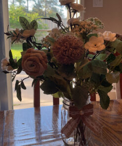 LEOBRO 24PCS Burlap Flowers, 8 Styles Natural Handmade Rustic Rose Flower Bowknot with Faux Pearls for DIY Craft Bouquets Home Wedding Christmas Party Decoration 26 C1W8f33edIS