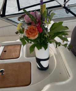 SunChaser Drink Holder for Cups and Bottles, Holds Cans and Tumblers - Comes with Drink Stake, Beverage Holder with Strap and Suction for Boats - Cupholder Gift - Graphite Grey 13 C1WEWIKmzOS