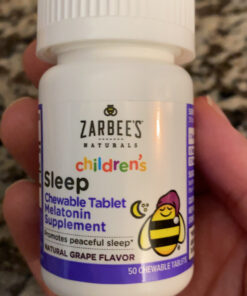 Zarbee's Kids 1mg Melatonin Chewable Tablet, Drug-Free & Effective Sleep Supplement, Easy to Take Natural Grape Flavor Tablets for Children Ages 3 and Up, 30 Count Grape Tablets, 30ct 41 C1WdFwTkJS