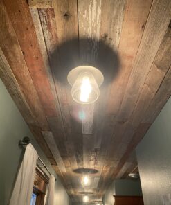 Globe Electric 64846 1-Light Semi-Flush Mount Ceiling Light, Oil Rubbed Bronze, Clear Glass Shade, Ceiling Light Fixture, Bedroom Lights for Ceiling, Dining Light Fixture, Bulb Not Included Oil-Rubbed Bronze 97 C1XjirFZfOS