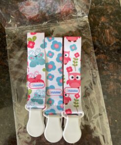 Liname Neutral Pacifier Clip - 3 Pack Pacifier Clips for Boys & Girls - Binky Holder Soothie Paci Clip Binkie Clip - Unisex Pacifer Clip - Baby Pacifier Clip and Pacifier Holder Spring Flowers 28 C1YIjJz8YvS