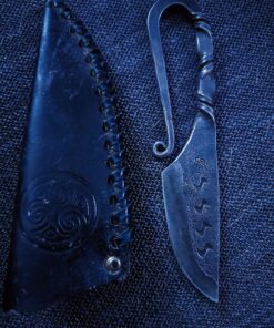 Toferner Medieval Celtic knife- black- Hand Forged Knife- Sports- Hand Made Genuine Leather Case- Hardened Blade - Vintage– Art Collection- Antiquity- Great Gift Idea 25 C1YPzhzZuS
