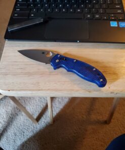 Spyderco Manix 2 Lightweight Signature Knife with 3.37" CTS BD1 Steel Blade and Translucent Blue FRCP Handle - PlainEdge - C101PBL2 45 C1YepMTY0VS