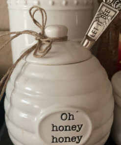 Mud Pie Honey Pot Serving Set, 4x3, White 32 C1Yq3Mi0aS