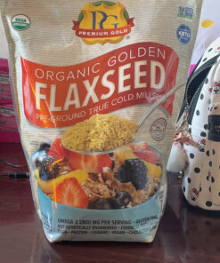 Premium Gold Organic Ground Flax Seed | High Fiber Food | Omega 3 | 4 pounds 21 C1Z05avm39S