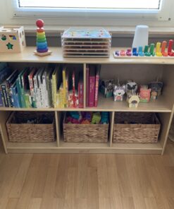 ECR4Kids 5-Compartment Mobile Storage Cabinet, 30in, Classroom Furniture, Natural Classic 46 C1ZTbJN9PS