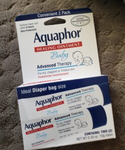 Aquaphor Baby Healing Ointment To-Go Pack - Advanced Therapy for Chapped Cheeks and Diaper Rash - Two .35 oz. Tubes 34 C1ZkQf819TS