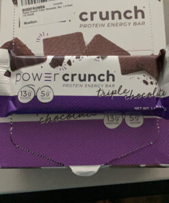 Power Crunch Protein Wafer Bars, High Protein Snacks with Delicious Taste, Triple Chocolate, 1.4 Ounce (12 Count) 12 Count (Pack of 1) 32 C1Zusani1rS