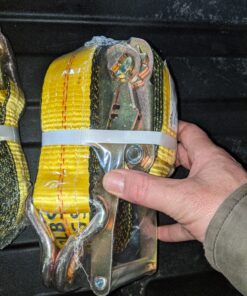 Everest Premium Ratchet Tie Down – 1 PK – 2 IN – 27 FT – 3333 LBS Working Load – 10000 LBS Break Strength – Double J Hook – Cargo Straps Perfect for Moving Appliances, Lawn Equipment and Motorcycles 34 C1a6vtZvLVS