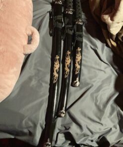 Master Cutlery 3 Piece Dragon Samurai Sword Set with Stand 28 C1agEcHjHES