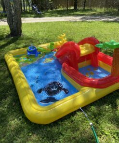 Intex 57454EP 100-inch x 77-inch Inflatable Ocean Children's Play Center Outdoor Backyard Kiddie Pool and Game Set 1 Pack 47 C1cBuc1kkWS