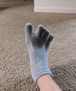 Meaiguo Toe Socks No Show Running Five Finger Socks for Men Women 4 Pairs Multicoloured 60 C1cWUdmK72S