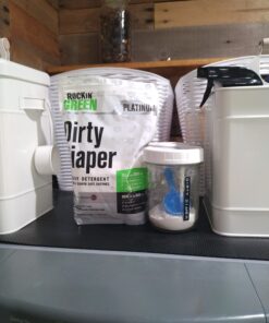 Rockin' Green Laundry Detergent, Plant based, All Natural Laundry Detergent Powder, Vegan and Biodegradable Odor Fighter, Safe for Sensitive Skin (Baby Cloth Diaper 90 Loads -Unscented) Dirty Diaper 19 C1cfQEotwJS