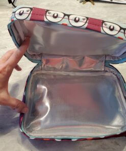 Bentology Lunch Box for Girls - Kids Insulated, Durable Lunchbox Tote Bag Fits Bento Boxes, Containers w/Lids, Jars & Bottles, Back to School Reusable Lunch Sleeve Keeps Food Hotter or Colder Longer Kitty 22 C1crpGqM3 S