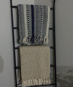 DII Braided Striped Throw, 50x60, Navy 36 C1dbteALX6S