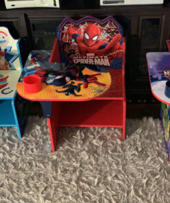 Delta Children Chair Desk With Storage Bin - Greenguard Gold Certified, Spider-Man, Arm Rest, Cushion Availability, Engineered Wood 38 C1eBNHAHmaS