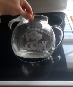 Ecolution Micro-Pop Popper, Glass Microwave Popcorn Maker with Dual Function Lid, 3 Qt 21 C1eX8WW3US