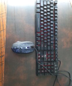 Rii Gaming Keyboard and Mouse Set, 3-LED Backlit Mechanical Feel Business Office Keyboard Colorful Breathing Backlit Gaming Mouse for Working or Primer Gaming,Office Device (RK108) 28 C1f1f5WSpTS