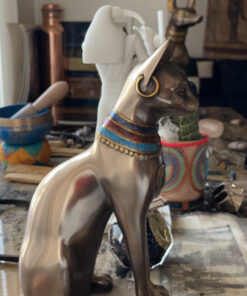 Top Collection Goddess Bastet Statue - Ancient Egyptian Goddess of Protection Sculpture in Premium Cold Cast Bronze - 8-Inch Collectible Fertility Cat Figurine 37 C1fhphUC8lS