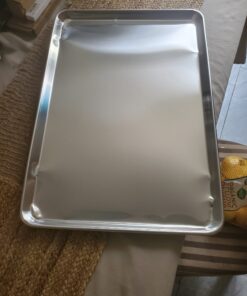 Tiger Chef Full Size 18 x 26 inch Aluminum Sheet Pan Commercial Bakery Equipment Cake Pans 19 Gauge 12 Pack 18 x 26 Full Size 12 C1gOhuQkwS