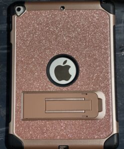 YINLAI iPad 6th Generation Cases,iPad 5th Generation Case,iPad 9.7 Case,Glitter Women Hybrid Shockproof Drop Protection Cover with Kickstand iPad 9.7 inch iPad Air2 A1893/A1954/A1822/A1823,Rose Gold Rose Gold 45 C1goI865lWS