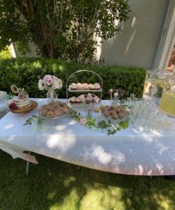 4Pcs 6.6Ft/Piece Artificial Flowers Silk Wisteria Garland-Dearhouse Artificial Wisteria Vine Rattan Silk Hanging Flower for Home Garden Outdoor Ceremony Wedding Arch Floral Decor (White) White 45 C1hH8J3SO S