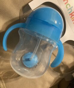 Munchkin® Any Angle™ Weighted Straw Trainer Cup with Click Lock™ Lid, 7 Ounce, 2 Count (Pack of 1), Blue/Green 2 Count (Pack of 1) 26 C1icFfmEGaS