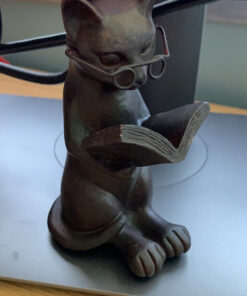 Young's Inc. Cat Figurine - Cute Cat Statue - Whimsical Cat Decor for Cat Lovers - Cat Collectibles and Meditation Decor - Cat with Eye Glasses - 4'' L X 3'' W X 5'' H Sitting Up 33 C1jSGJEHEqS