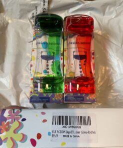 YUE Action Liquid Timer 2 Pack/Liquid Motion Bubbler Timer for Calming Sensory Toys, Autism Toys,Fidget Toy, Children Activity, Desk Toys,Novelty Gifts, Assorted Colors (Green+Red Set) Green+red Set 19 C1k0ywhCoIS