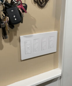 Lutron Claro 4 Gang Decorator/Rocker Wallplate, Gloss, White (1-Pack) | CW-4-WH 1 Pack 29 C1k9TvQrwDS