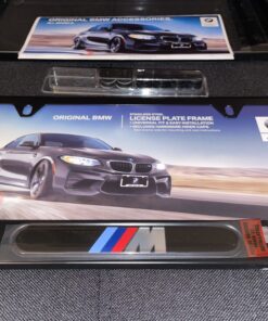BMW Black Stainless Steel License Frame with M Logo 23 C1kCDY9VeqS