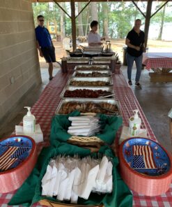 Red Gingham Plastic Tablecloth Roll With Cutter, 100' x 52" - Heavy Duty Party Table Cloth In Self Cutting Box - For Picnics, BBQs, and Birthday Parties - By Clearly Elegant Gingham Red 36 C1kEIDs34qS