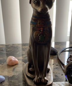 Top Collection Goddess Bastet Statue - Ancient Egyptian Goddess of Protection Sculpture in Premium Cold Cast Bronze - 8-Inch Collectible Fertility Cat Figurine 38 C1kVB79MQTS