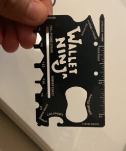 Wallet Ninja Multitool Card – 18 in 1 Credit Card Multi-Tool (Bottle Opener, Can Opener, Screwdrivers, Phone Stand & More) – Black 33 C1kXs4msH3S