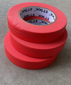 STIKK 3 Pack 1" inch x 60yd Red Painters Tape 14 Day Easy Removal Trim Edge Finishing Decorative Marking Masking Tape (.94 in 24MM) 17 C1koL8WbAQS