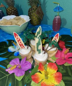 Bag of 12 ~ Palm Tree Picks ~ Cake / Cupcake Topper 23 C1mXHHM5kJS