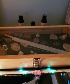 MOOCA Wooden Jewelry Display Case, Jewelry Organizer Case with Tempered Glass Top Lid & Removable Black Velvet Pad, Natural Wood Color 31 C1nHuKcqbvS