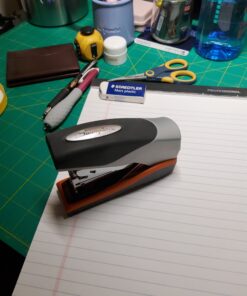 Swingline Stapler, 40 Sheet Capacity, Optima 40, Jam Free, Reduced Effort, Compact, Soft Grip, Metal, Orange, Silver and Black (87842) Pack of 1 Compact Size 29 C1o6VSE5wYS